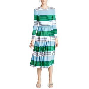 Stine Goya Dress Large Joel Multicolor Stripe Jersey Midi  size L